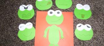 Kinderlernspiel Emotionen mit Frosch selbst basteln Schritt 12