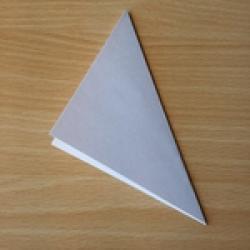 Origami Schwan aus Papier basteln Schritt 1