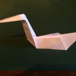 Schwan aus Papier basteln Schritt 15