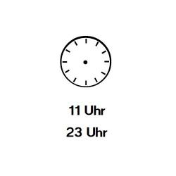 Uhrzeiger eintragen: Elf Uhr