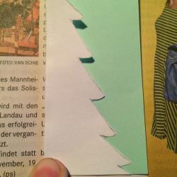 Tannenbaum aus Papier basteln Schritt 5