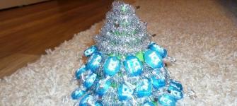 Tannenbaum aus ICE Bonbons selbst basteln Schritt 14