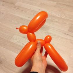 Hase aus Modellierballons basteln Schritt 7