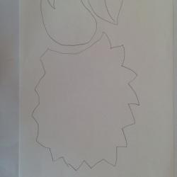 Igel aus Tonpapier basteln Schritt 2