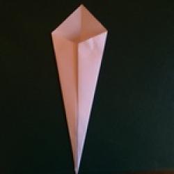 Schwan aus Papier basteln Schritt 5