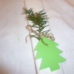 Serviettenring Tanne und Tannenbaum basteln Schritt 5