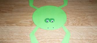 Frosch aus CD basteln Schritt 10