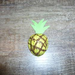 Ananas aus Walnussschale selbst basteln Schritt 8